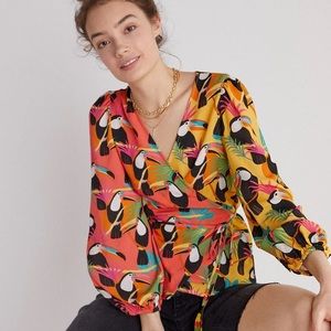 Farm rio rainforest wrap blouse